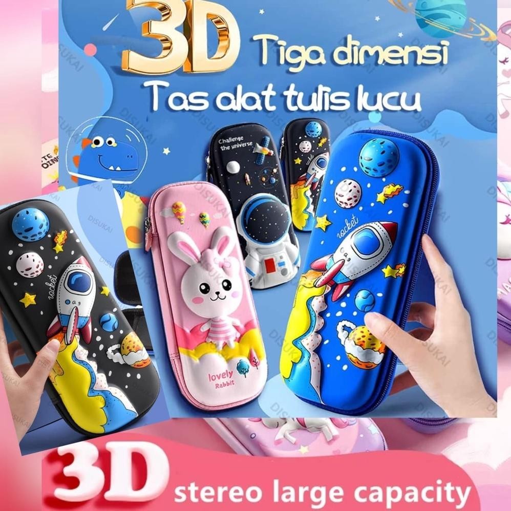

Ad-56 Tempat Pensil Motif Timbul Resleting Unicorn Kotak Pensil 3D Import Alat Tulis Sekolah Anak Motif Karakter Cuci Gudang