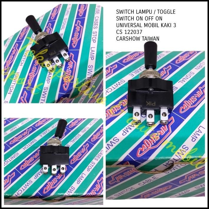 DISKON SWITCH LAMPU TOGGLE SWITCH ON OFF ON KAKI 3 CAR SHOW UNIVERSAL MOBIL C 