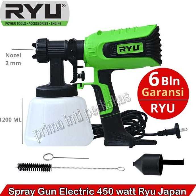 Ryu Cat Listrik Multifungsi Rse 800-2 Spray Gun Electric 1200Ml 450W