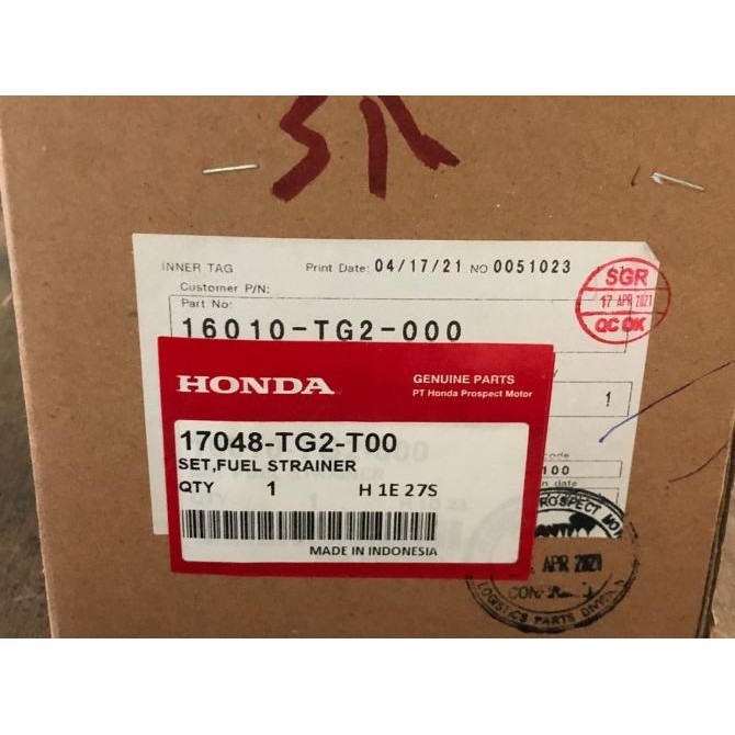 Filter Bensin Brio 1200Cc Original Honda  [ Hb ]