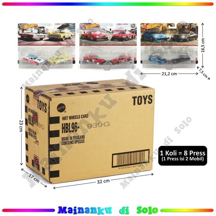 [Mainanku] Hot Wheels Premium 8 Pcs HBL96 Box Grosir Koli Mainan Anak