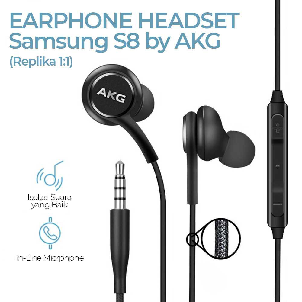 ER- Earphone Headset Samsung S8 by AKG (Replika 1:1) / henset bluetooth/henset/headset/henset blutut