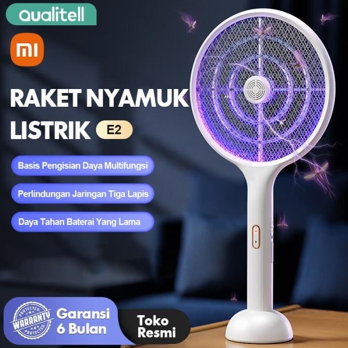 Qualitell Xiaomi Raket Nyamuk Listrik Pemukul Nyamuk Elektrik 2 In 1