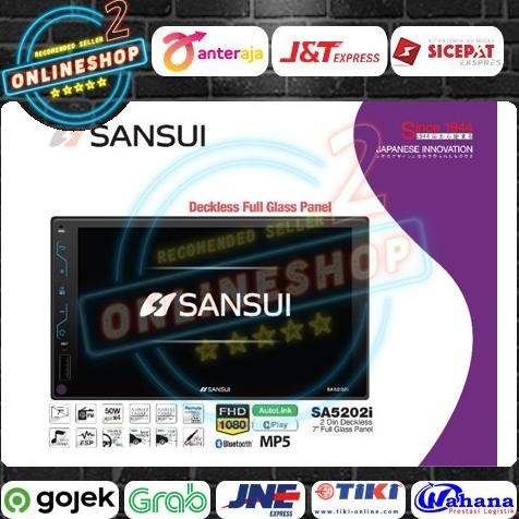 Sansui Sa5201I Deckless Mp5 Autolink Sa-5201I Double Din Full Glass