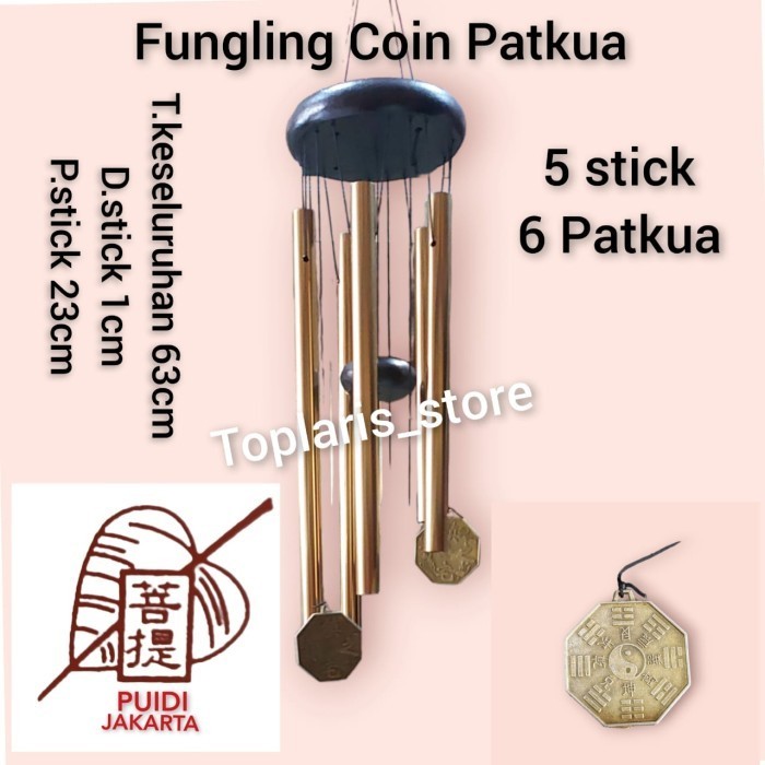 Aray Fungling Lonceng Angin 5 Stick Patkua Yinyang