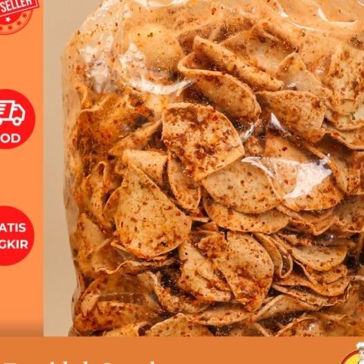 

Basreng Pedas Daun Jeruk 1Kg Basreng Bulat Koin 1