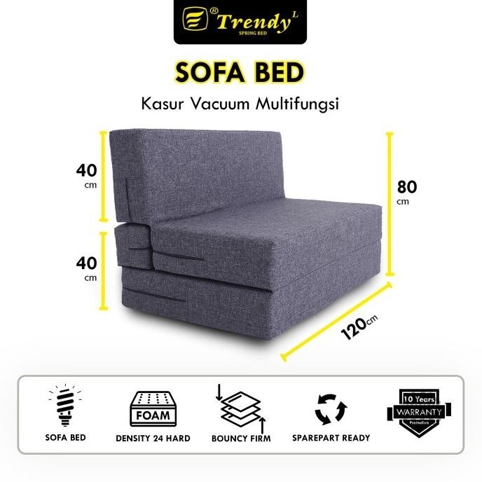 Trendy Sofa Bed Vacuum, Press & Roll / Sofa Lipat / Kasur Lipat Busa