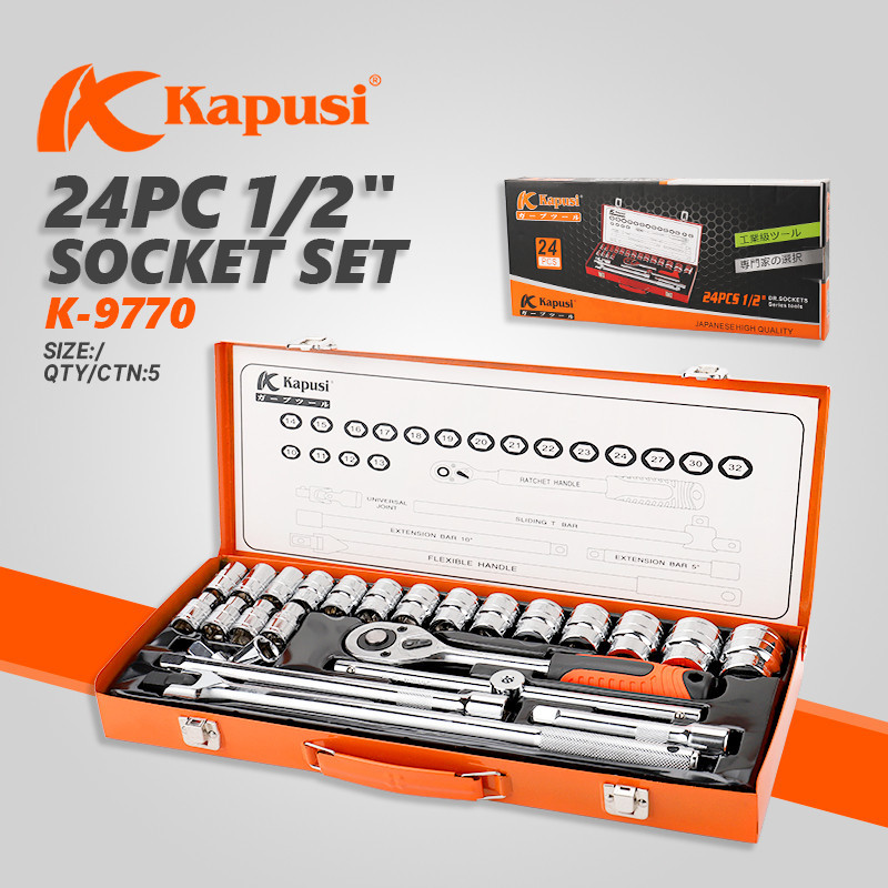 Originial Kapusi Kunci Shock Set 24Pcs/Set Kunci Lengkap/ Mata Shock Impact//Mata Kunci Shock/Mata