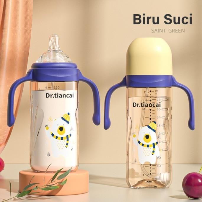 1 Cangkir 3 Dot Botol Susu Bayi Gelas Anak Anti Tumpah Botol Kartun BS66