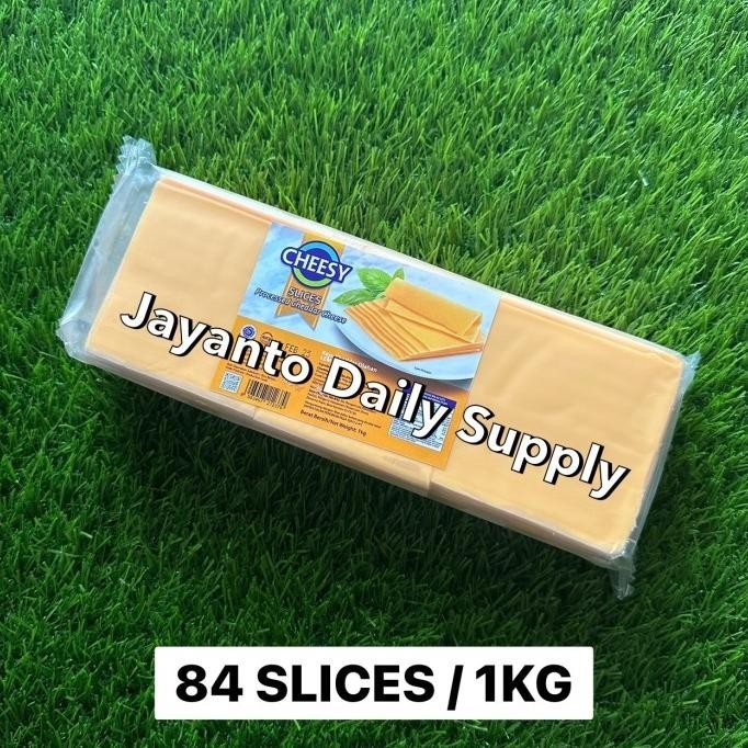 

RED ORANGE CHEDDAR CHEESE 84 SLICES BURGER CHEESY 1KG - 100% HALAL