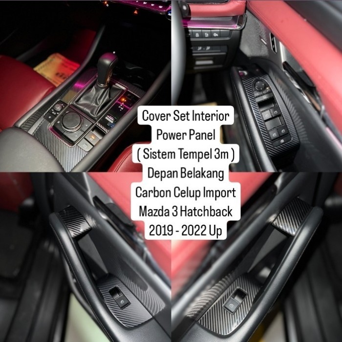 COVER SET INTERIOR MAZDA 3 HATCHBACK 2019-2023UP CARBON KEVLAR ASLI