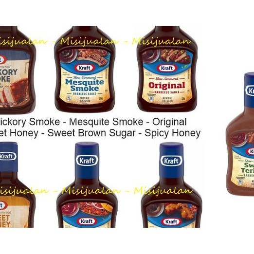 

Kraft Bare Sauce Bbq Hiory Mesquite Honey Spicy |