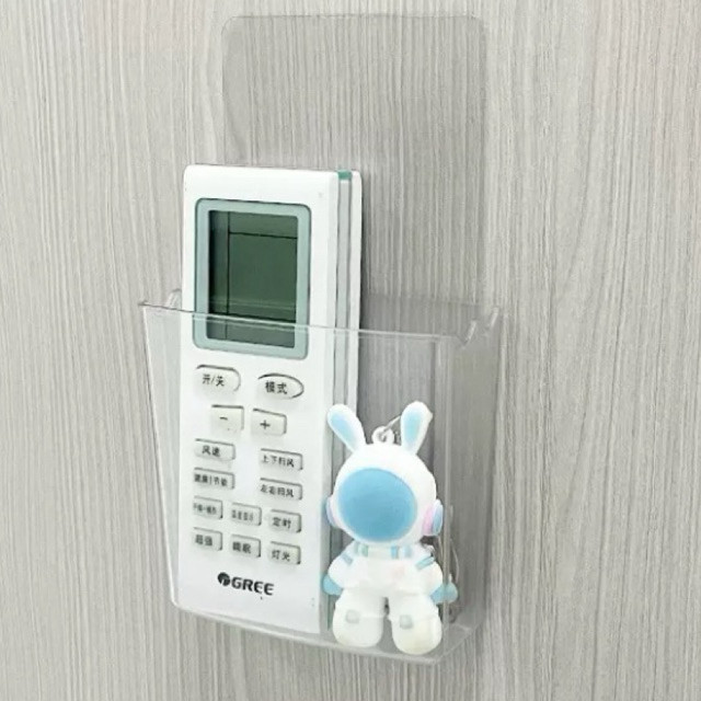 MINISO BALI | Tempat Penyimpanan Remote AC Remote TV Holder HP Handphone Holder Rak Akrilik Tempel O