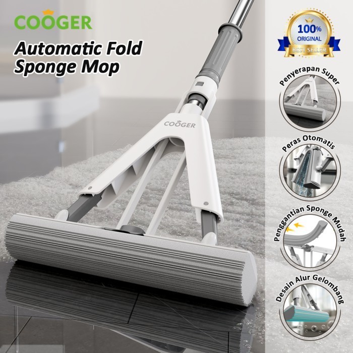 Alat Pel Busa Peras Lipat Otomatis Sponge Mop