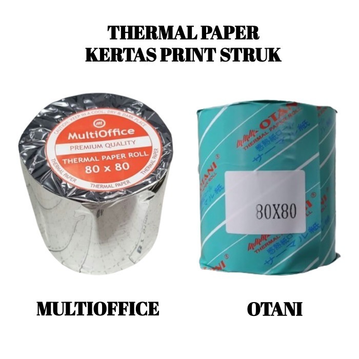 

Ready...Ready...Ready...] Kertas Termal Struk Kasir Printer Thermal Paper 80 x 80 mm 80mm 1 Roll