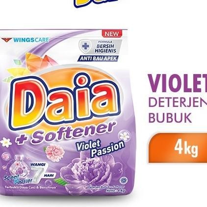Daia Deterjen + Softener Kemasan Jumbo 4Kg Wangi Violet Passion