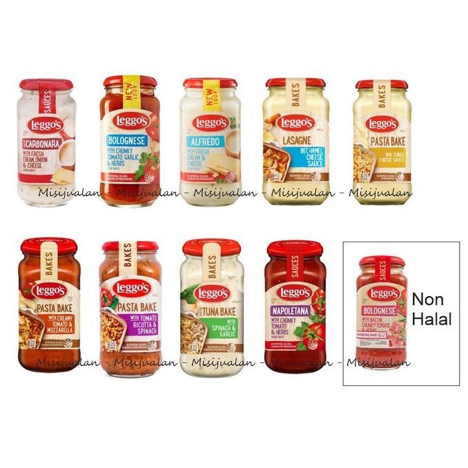 

Leggos Sauce 500g | Pasta Bake Tuna Carbonara Bolognese Ricotta Halal| GBM