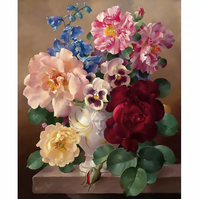 

Ready Stock Home Decor Canvas Paint By Number Kit Oil Painting Diy