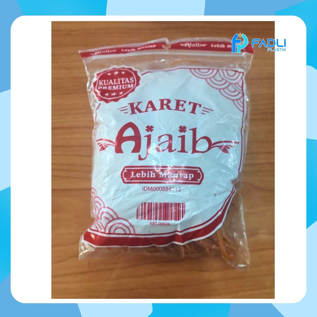 

Karet Gelang Kuning Elastis Merk Ajaib 100 gram dan 500 gram