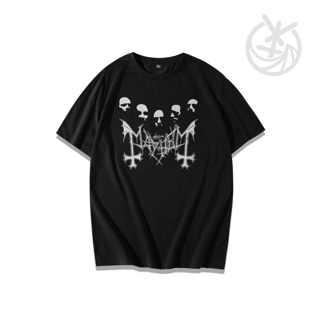 Kaos keren terbaru| Baju kaos pria distro| Baju pria distro| T shirt Band Black Metal Mayhem 937