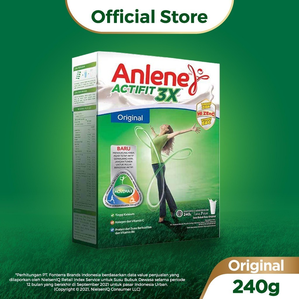 

Anlene Actifit 3X Susu Bubuk Original 240g- Tulang, Sendi & Otot