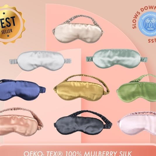 White Trousseau Organic Pure Mulberry Silk Sleep Eye Mask