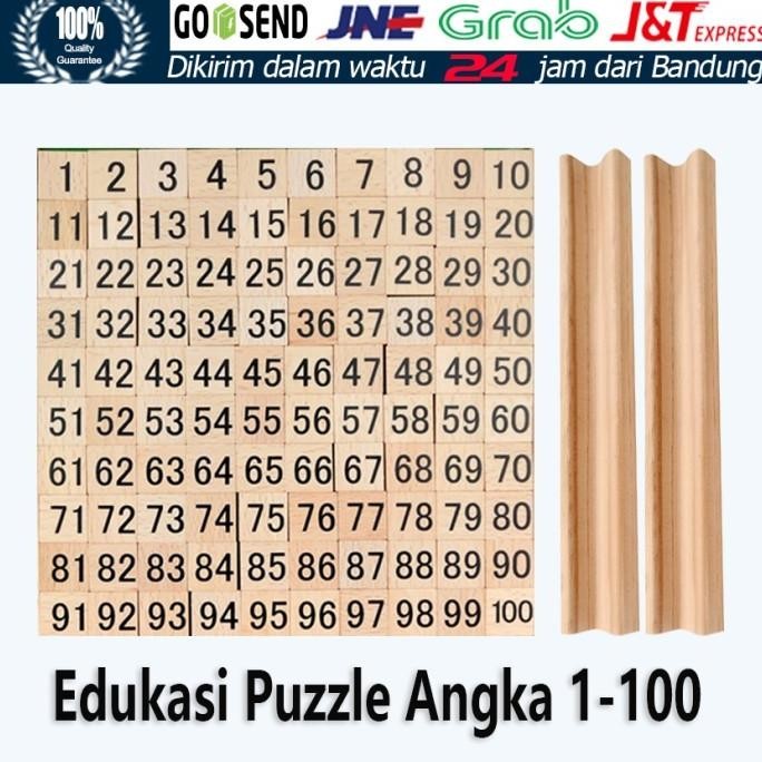 paling diminati] Mainan Kayu Edukasi Puzzle Angka 1-100 Wooden Toy Number Angka