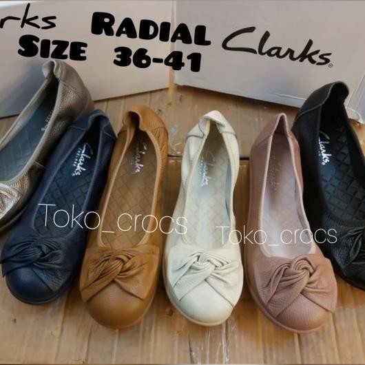 Sepatu Clarks Wanita Radial/Clarks Radial Ulir/Clarks Flat Radial
