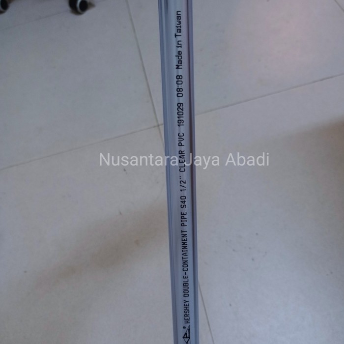 Pipa Pvc Transparan/Bening/Clear 1/2 " Inchi Panjang 3 Meter