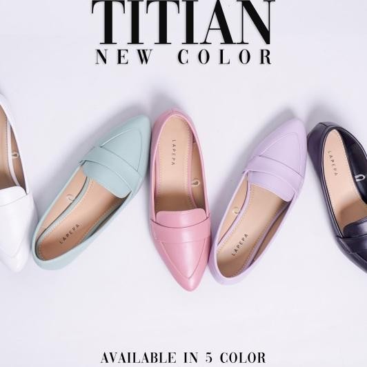 Lapepa Titian Sepatu Flat Wanita Casual Sepatu Kerja Flatshoes Lancip