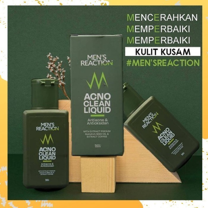 Sabun Jerawat Pria Mens Reaction Pembersih Pencerah Pemutih Wajah Pria