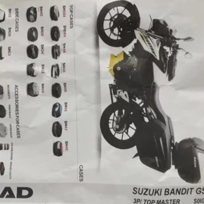 Breket Top Box Shad Suzuki Gsx Bandit 150 New Brand Original Product