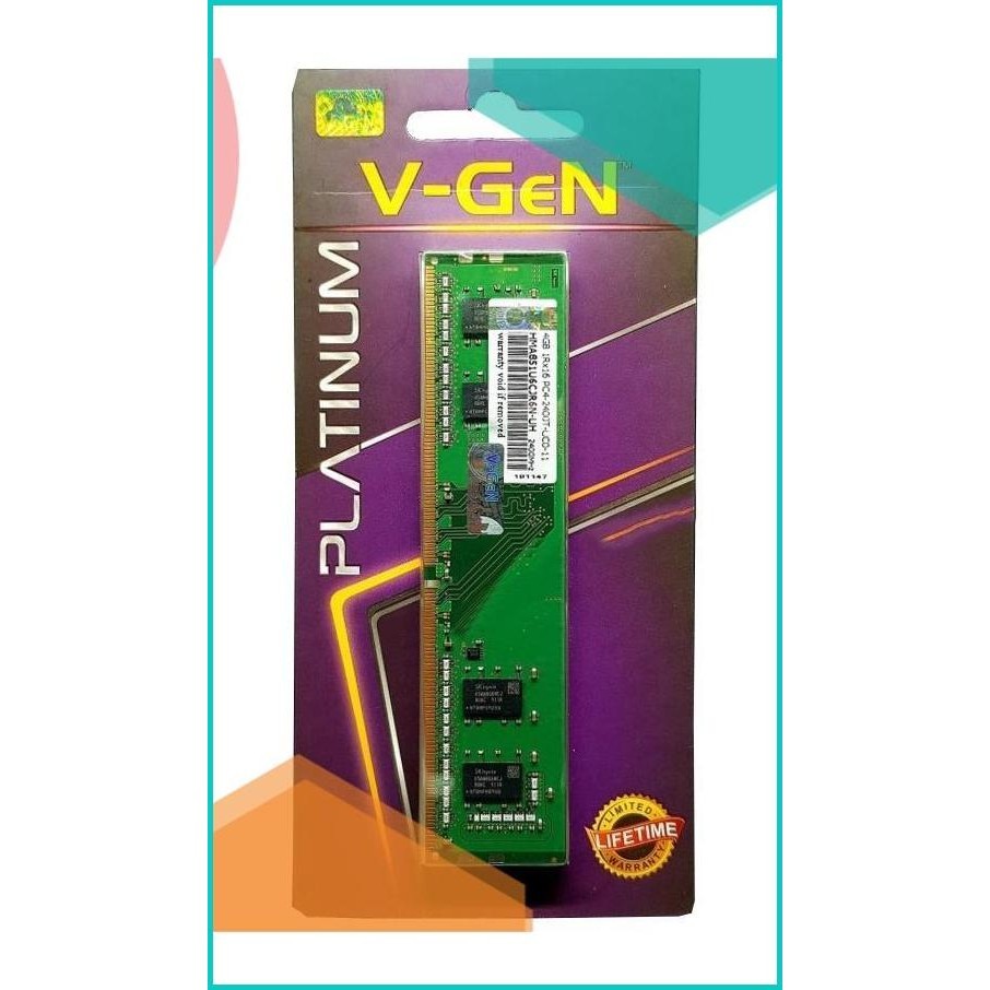 Vgen Ram Memory PC 4GB ddr4 Pc 21300-2666 Mhz Platinum Longdim 8JVLZ4