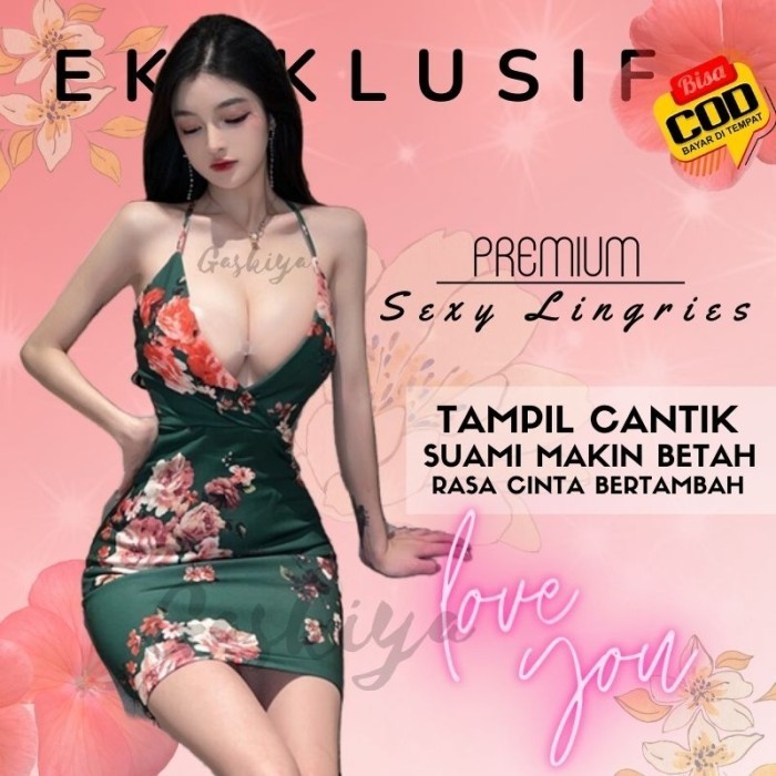 HEMAT Baju seksi wanita cewe korea set tidur sexy lingerie bahan import