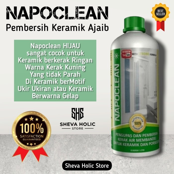 TERBATAS Napoclean Heavy Duty, Napoclean Strong, Napoclean Limescale Remover. - Hijau Tua