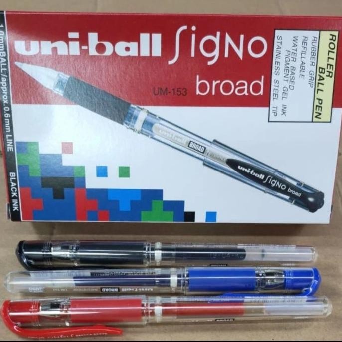 

pulpen gell uniball signo broad UM-153 ink 1.0