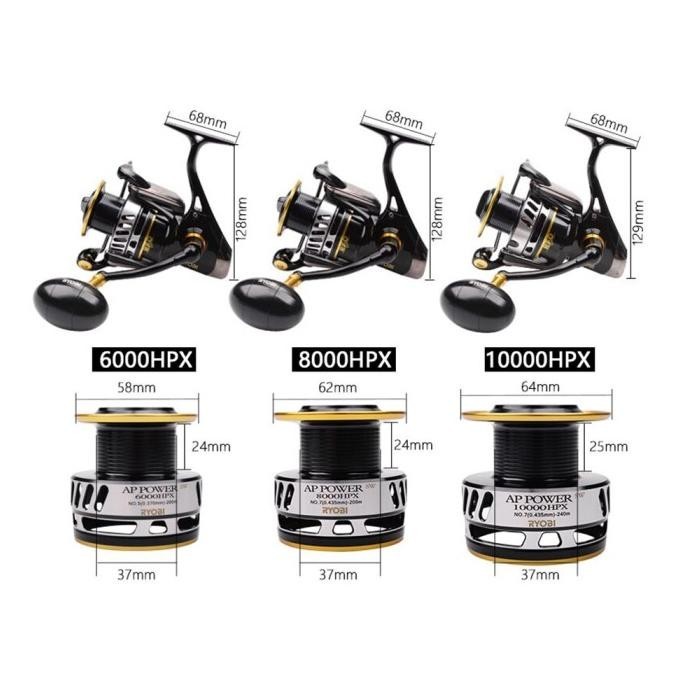 RYOBI Ap Power SW Saltwater Power Handle Full Metal Reel Spinning