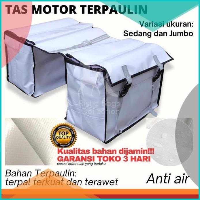TAS MOTOR TAS OBROK TAS KURIR JUMBO BAHAN TERPAULI ANTI AIR MURAH KUAT