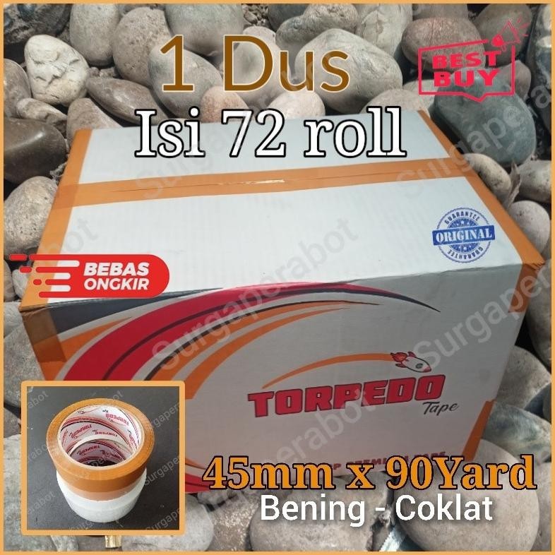 

Cod Lakban Bening Coklat 1 Dus 90Yard 2Inci 45X90 Yard 72Rolls Clear Solasi Opp Tape Ekonomis Promo