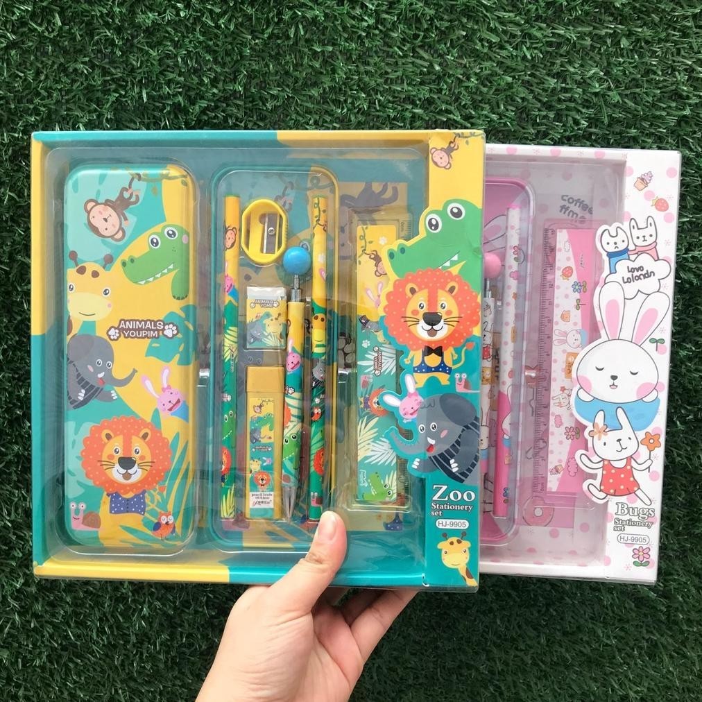 

Zai-2530 Sekolah / Kotak Pensil / Alat Tulis/Cute Stationery Untuk Hadiah Anak / Kotak Pensil Anak Set 7In1 Cod