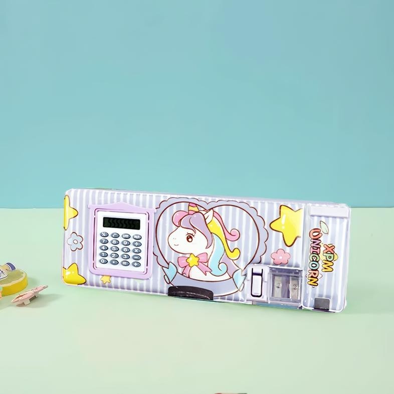 

Wd-54 Tempat Pensil Magnet Karakter Anak Lucu Kalkulator / Kotak Pensil Pola Unicorn Kartun Multifungsi Kalkulator St-018 Mega Sale