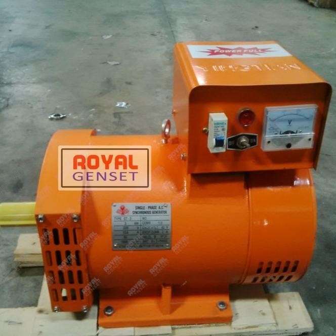 Dinamo Alternator Tembaga 1 Phase 3Kw/5Kw/7.5Kw/10Kw/15Kw/20Kw