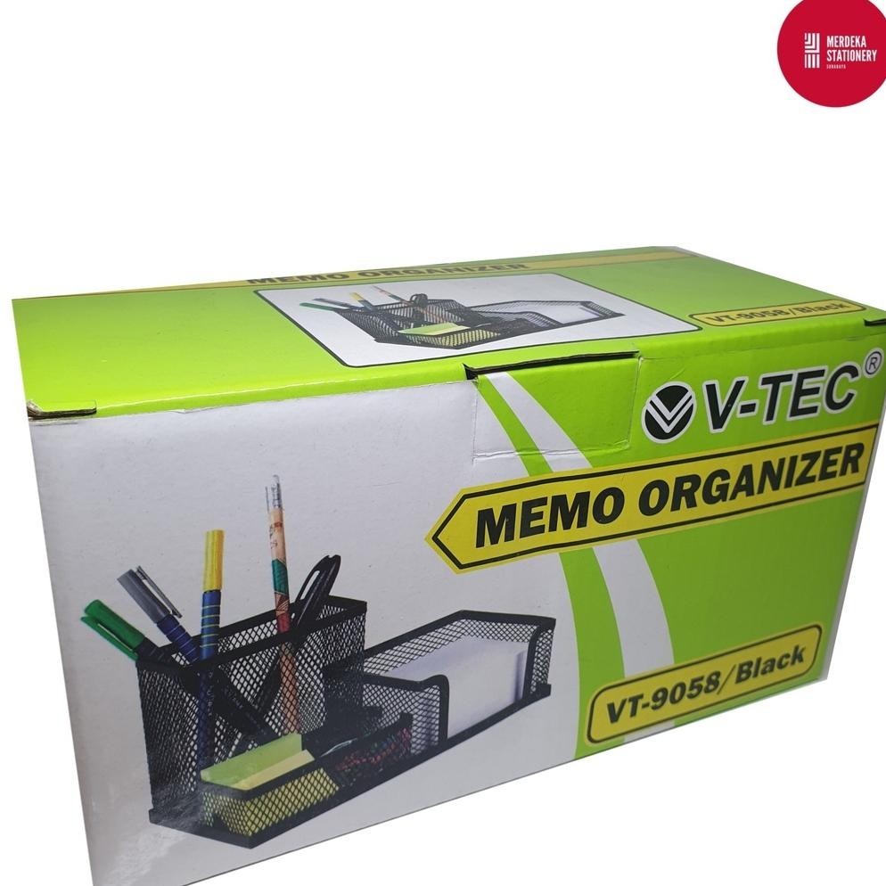 

SALE Memo/Desk/Stationery/ATK Organizer/Holder/Stand 3 Sekat V-TEC HITAM Po-132