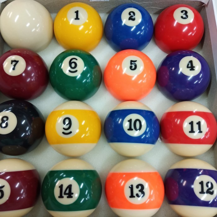 BOLA BILLIARD BILIAR BILYAR BILLIAR BILIARD 2 1/4 BESAR + GACO 1 SET