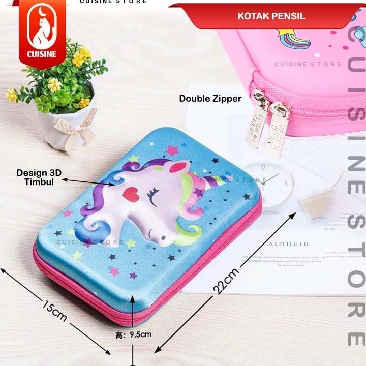 SALE Kotak Pensil 3D Timbul EVA UNICORN STAR WARS 22 CM Tempat Pensil Pulpen anak Sekolah Pencil Cas