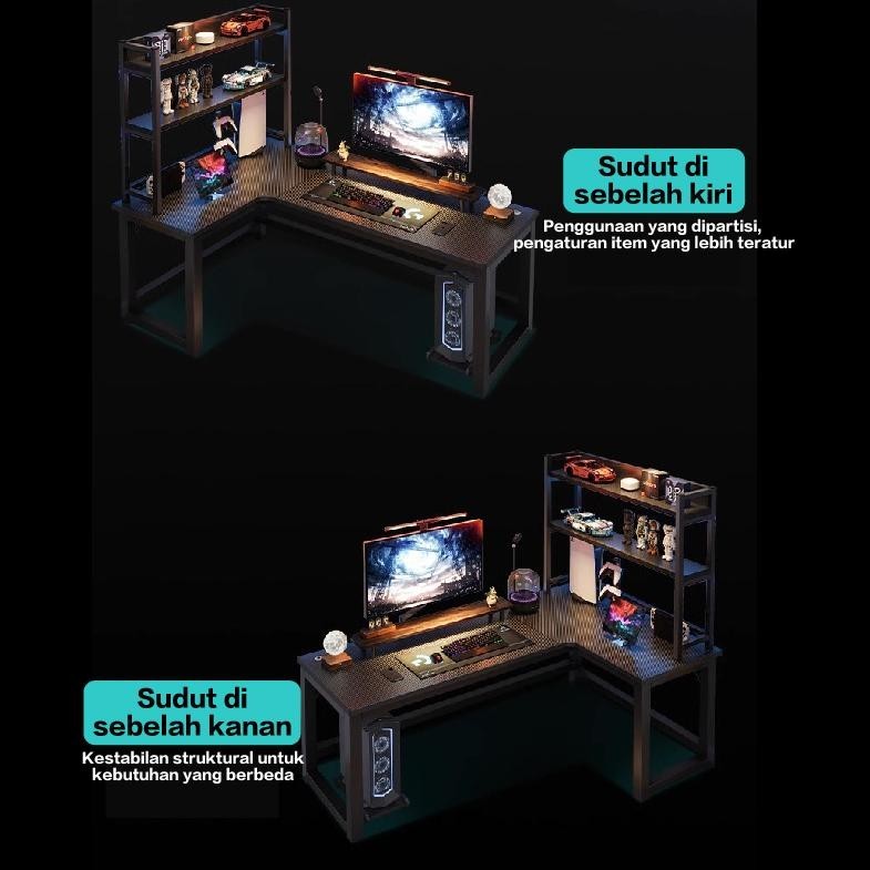 e-tife Meja L /Meja Komputer / Meja  Gaming/ L shaped Meja Komputer / L shaped Meja  Gaming /L shape
