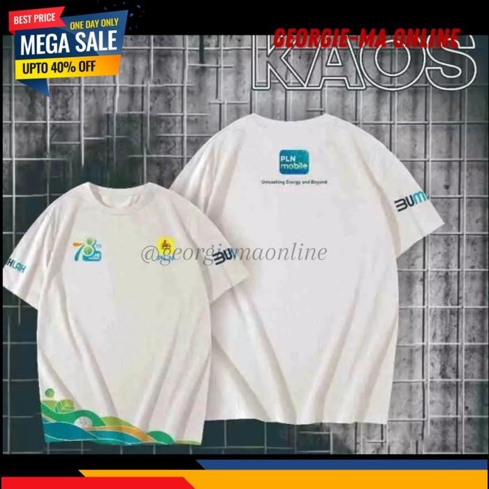 KAOS BAJU HUT PLN 78 WARNA PERUSAHAAN LISTRIK INDONESIA ANAK DEWASA  KUALITAS PRODUK TERBAIK