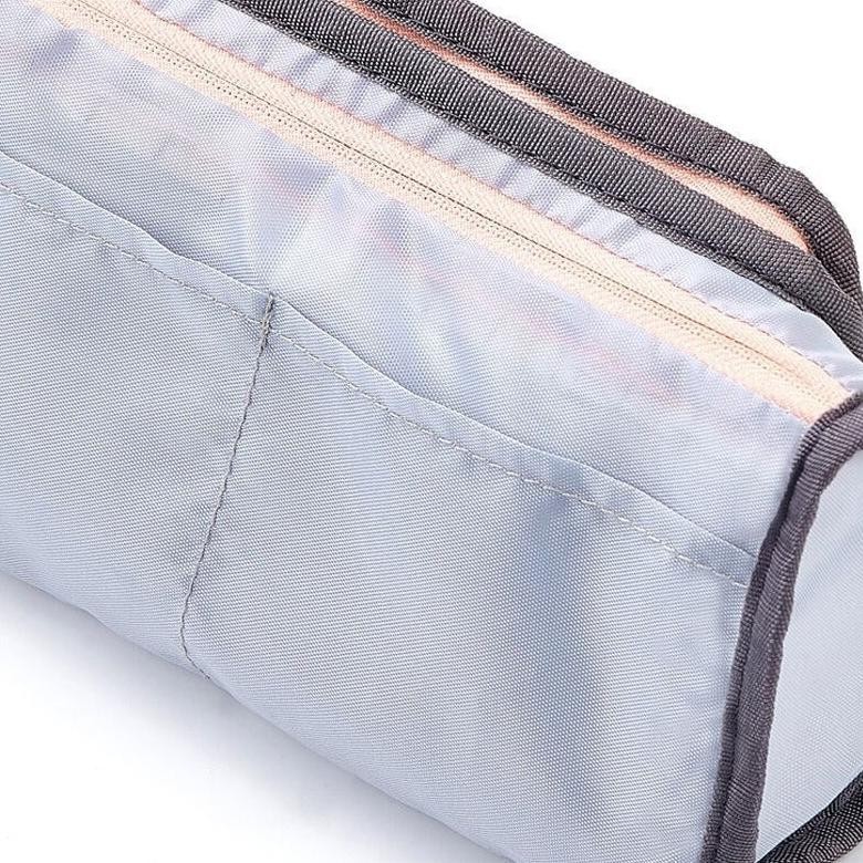 

Hemat Tempat Kotak Pulpen Pensil Large Capacity Motif Garis - Gray Rt-4