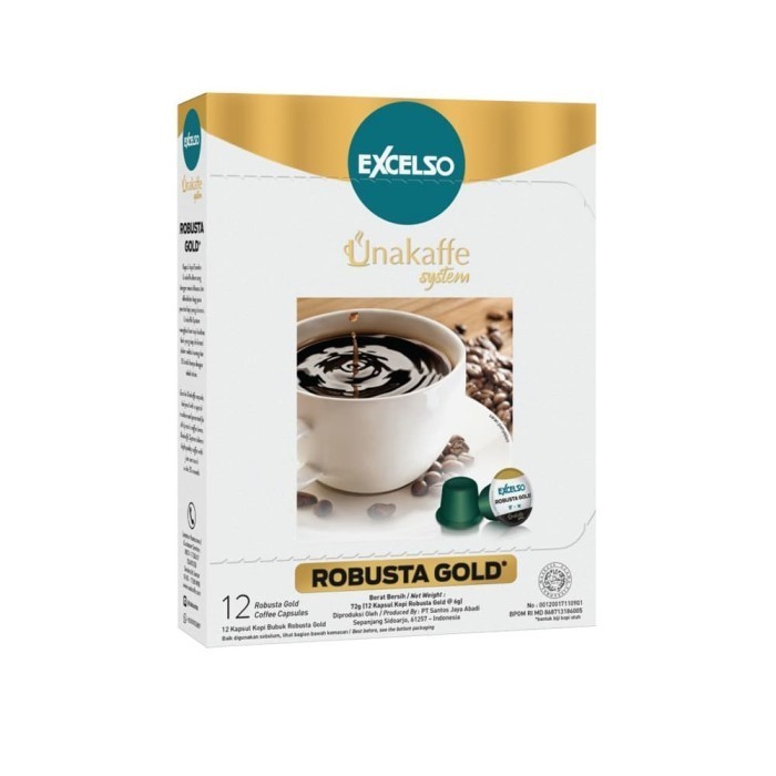 

Excelso Unakaffe Kopi Kapsul Robusta Gold (12 Pod @ 6 Gram)