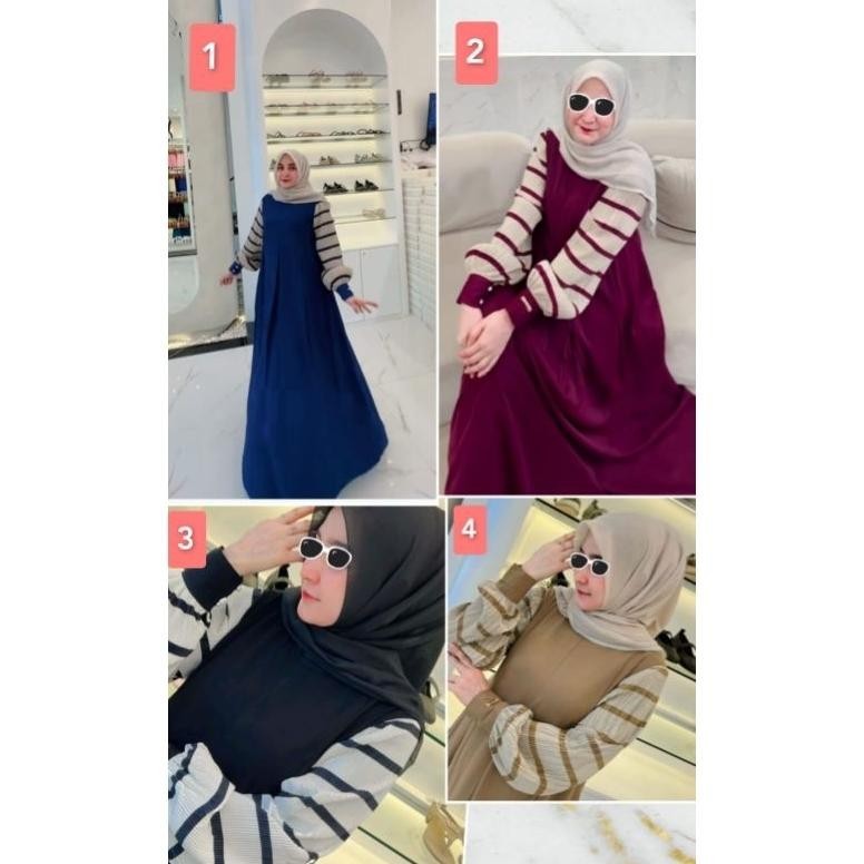 Gamis Wanita Remaja Kekinian Zhania Dress Amori